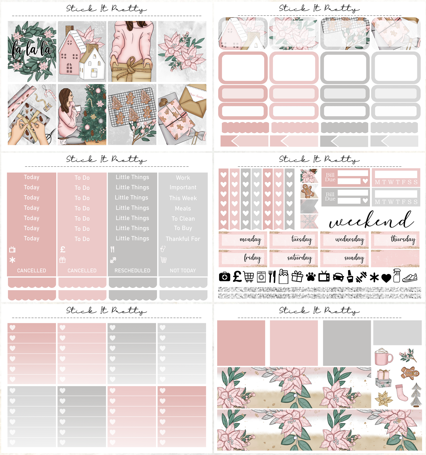 Holiday Weekly Sticker Kit