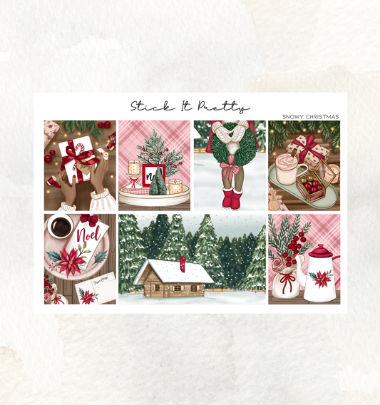 Snowy Christmas Weekly Sticker Kit