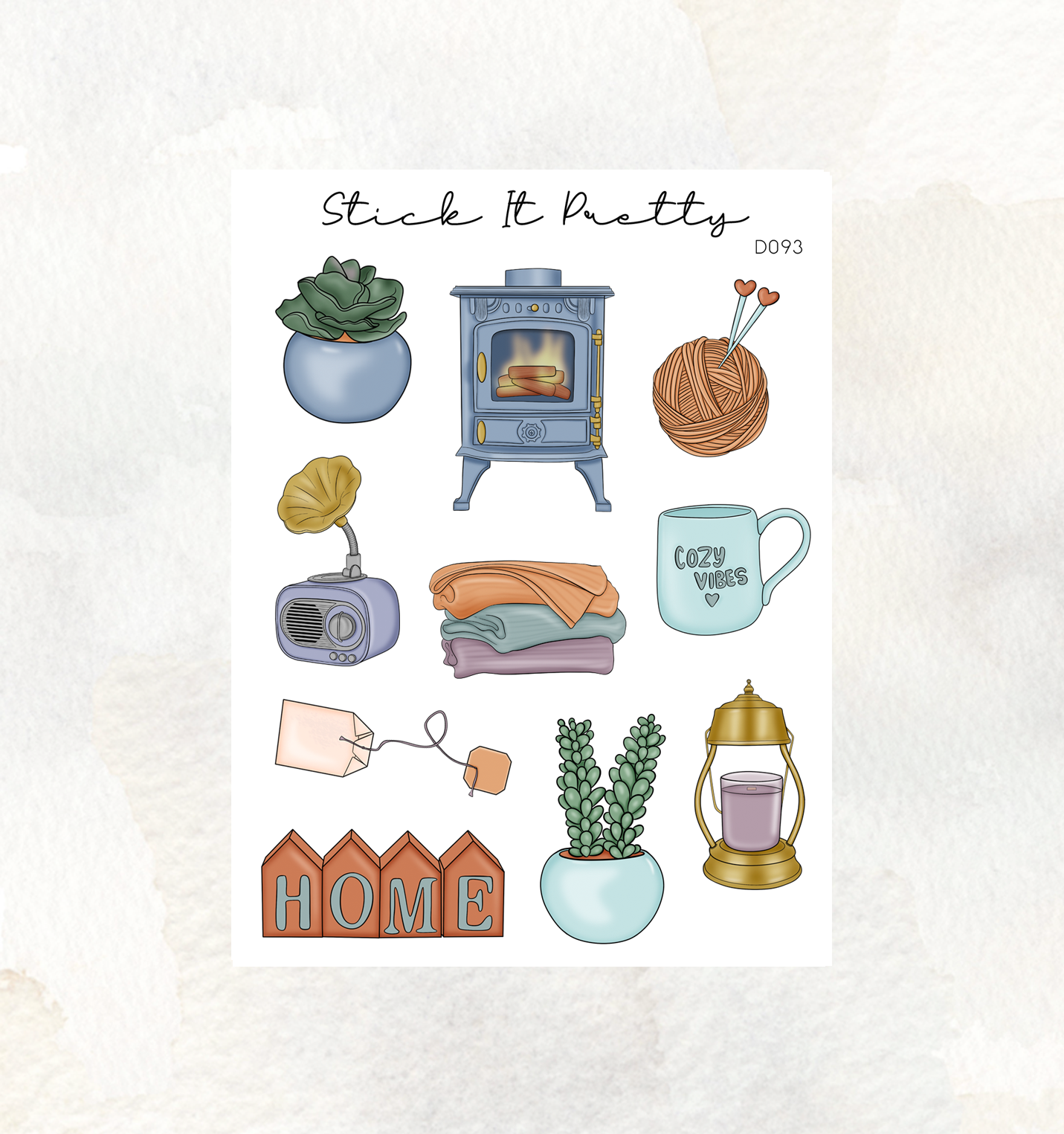 So Cosy Decorative Planner Stickers