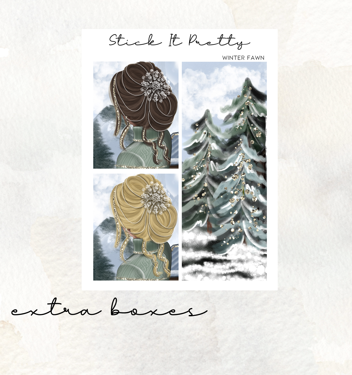 Winter Fawn Weekly Sticker Kit