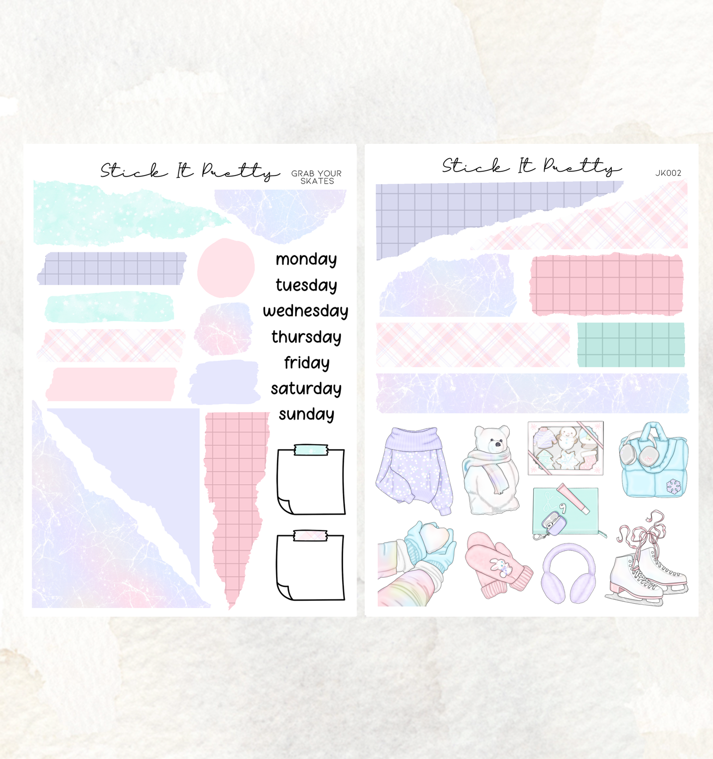 Grab your Skates Journaling Sticker Kit