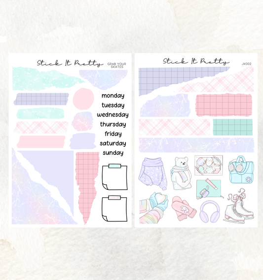 Grab your Skates Journaling Sticker Kit