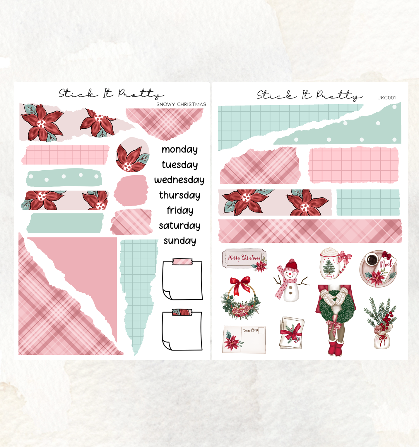 Snowy Christmas Journaling Sticker Kit