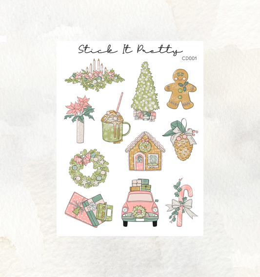 Home for Christmas Decorative Stickers