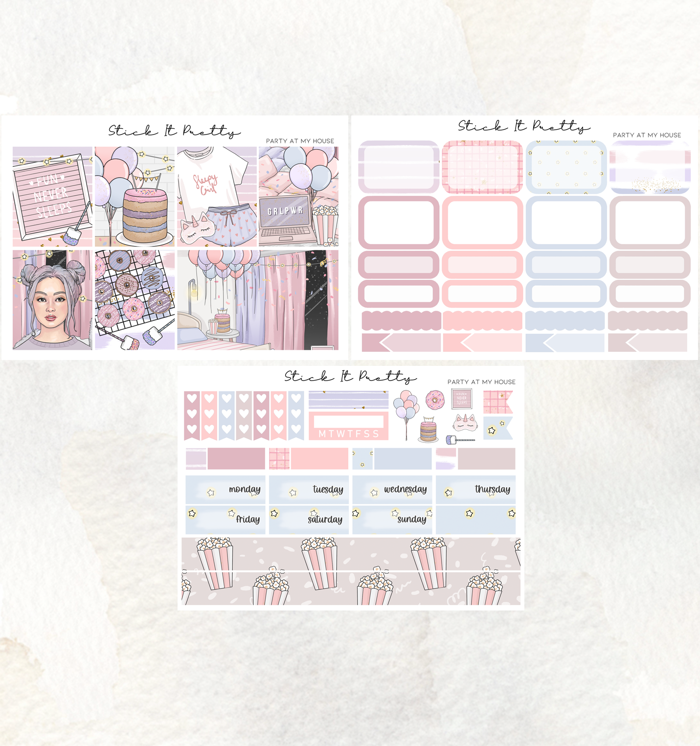 Party At My House Weekly Planner Sticker Kit