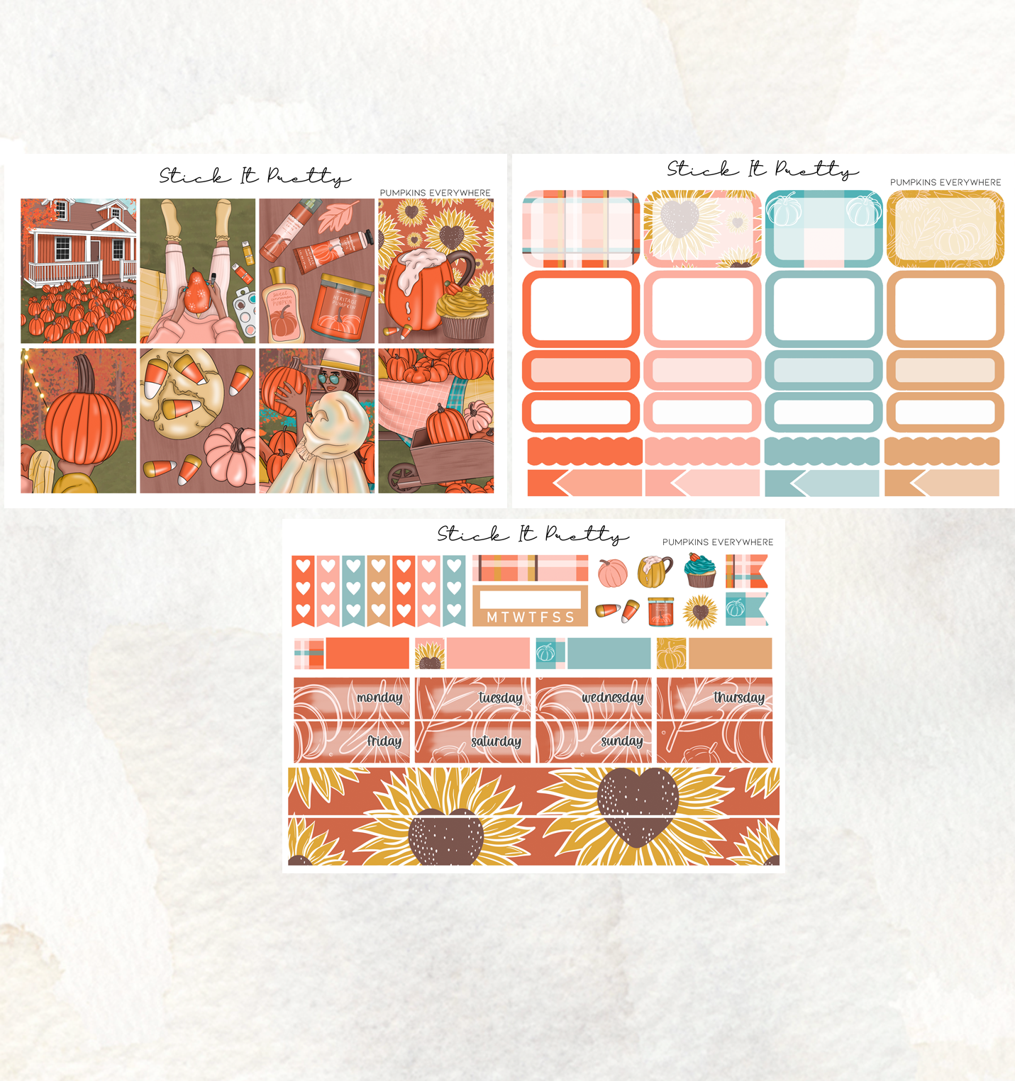 Pumpkins Everywhere Weekly Sticker Kit