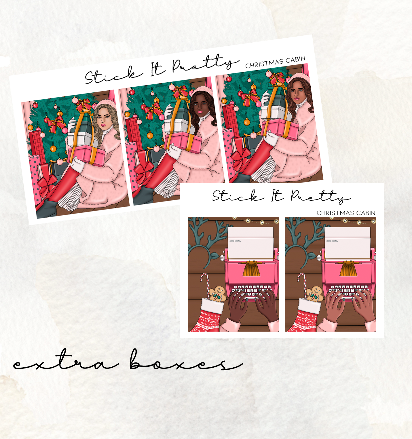 Christmas Cabin Weekly Sticker Kit