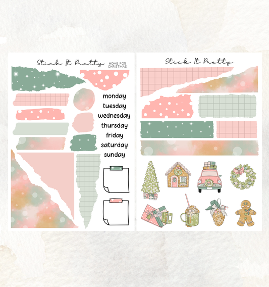 Home for Christmas Journaling Sticker Kit