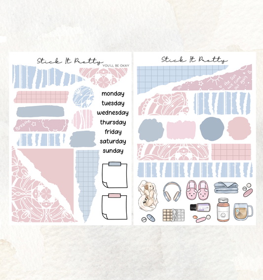 You'll be Okay Journaling Planner Sticker Kit