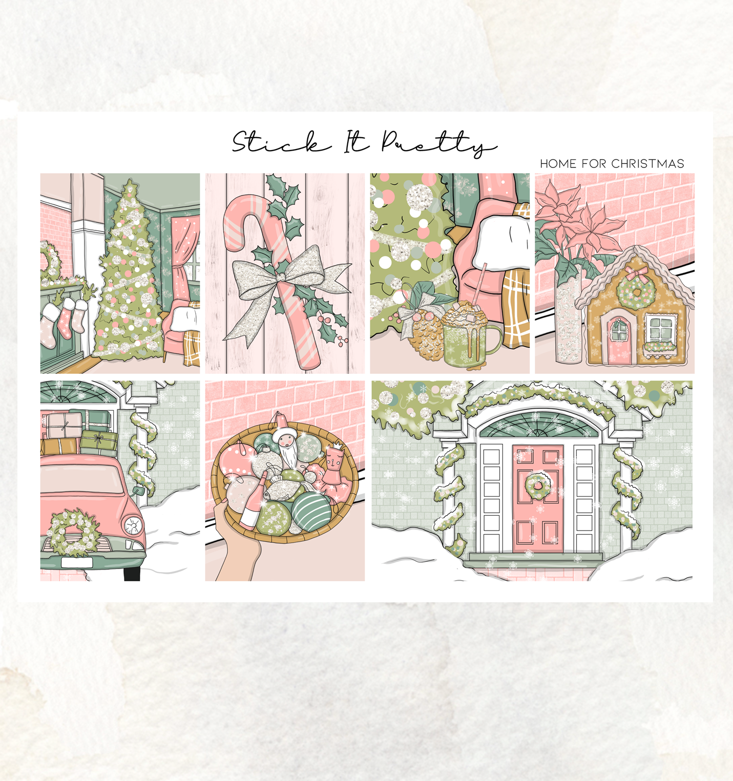 Home for Christmas Weekly Sticker Kit