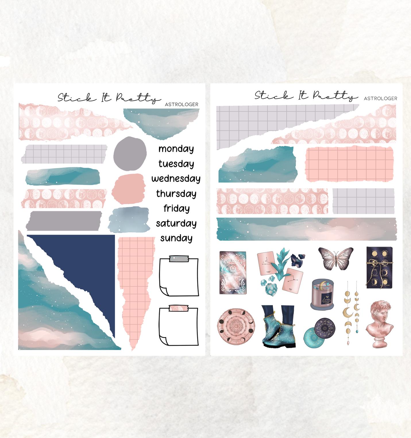 Astrologer Journaling Planner Sticker Kit