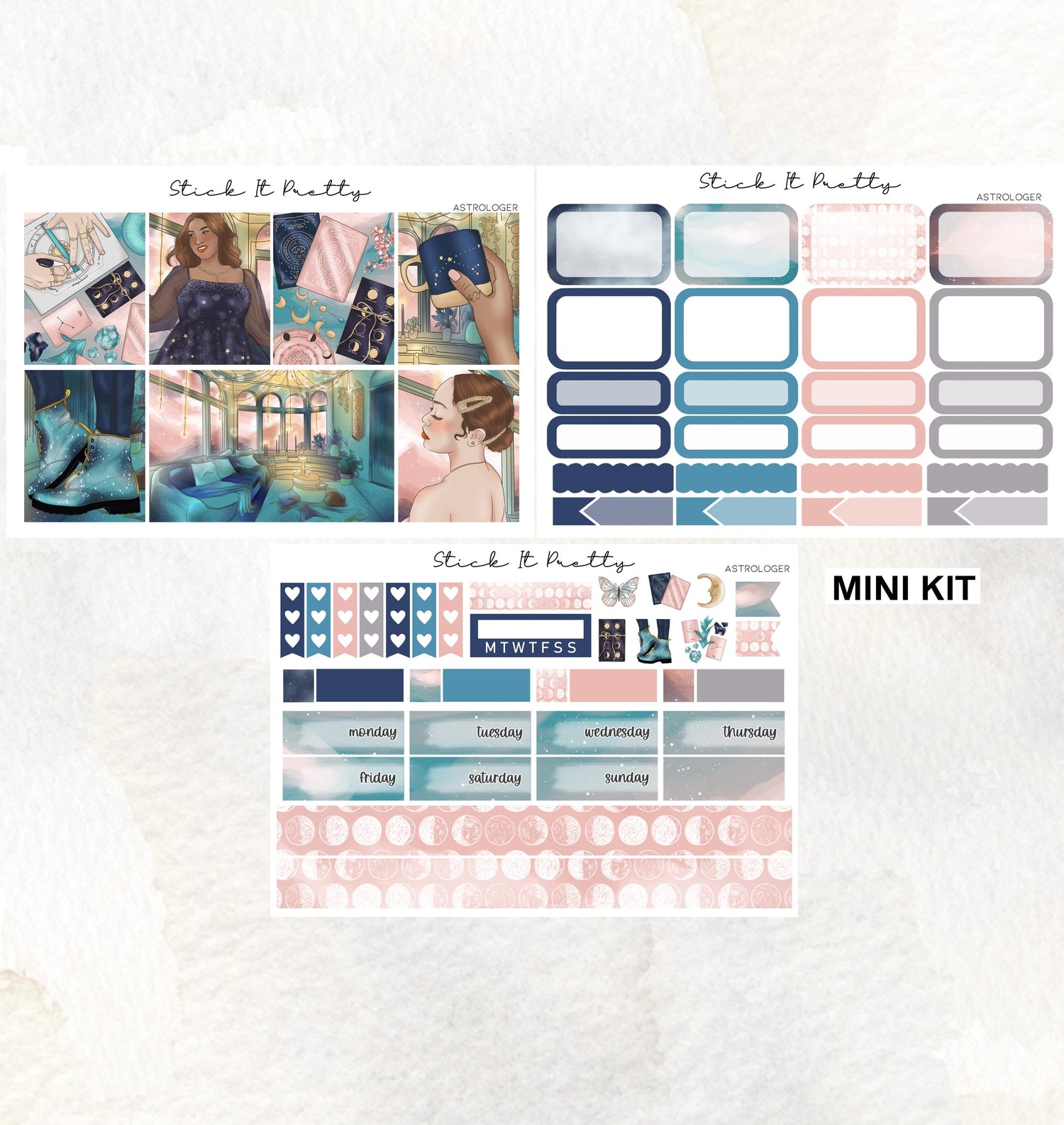 Astrologer Weekly Planner Sticker Kit