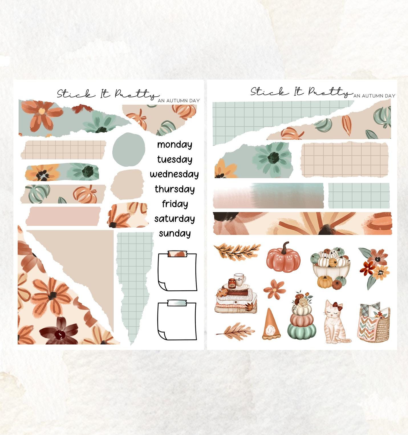 An Autumn Day Journaling Planner Sticker Kit