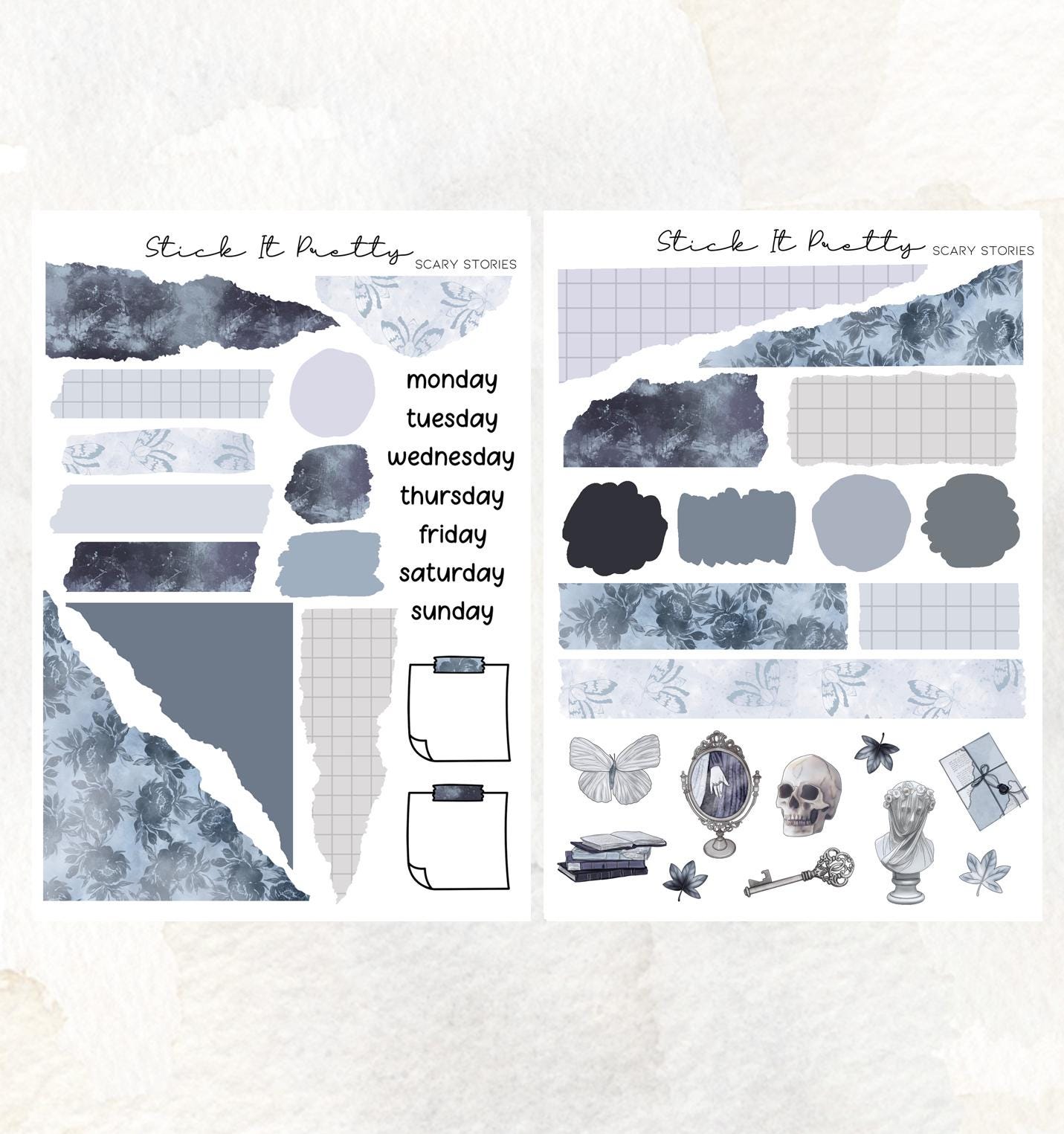 Scary Stories Journaling Planner Sticker Kit