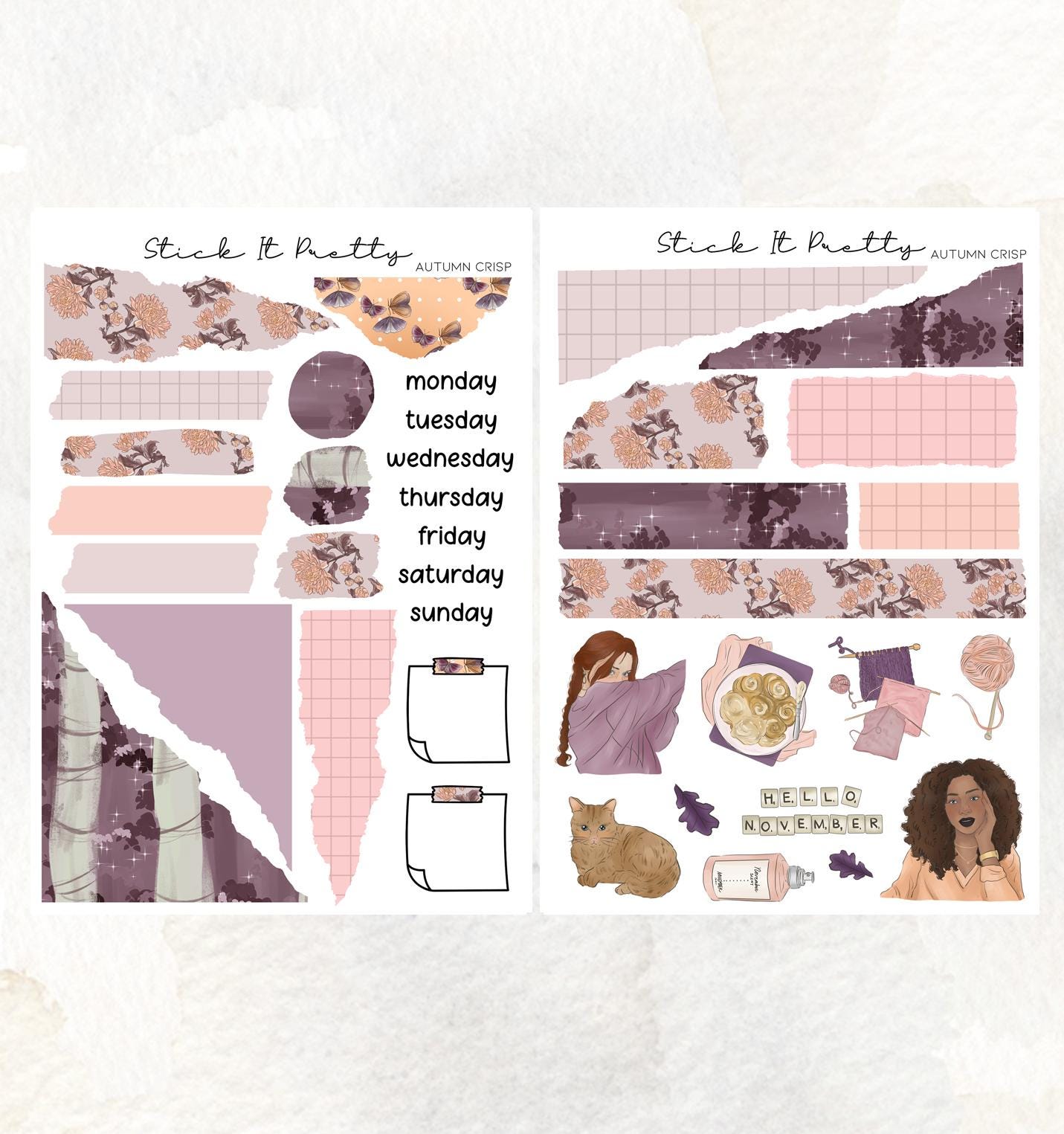 Autumn Crisp Journaling Planner Sticker Kit