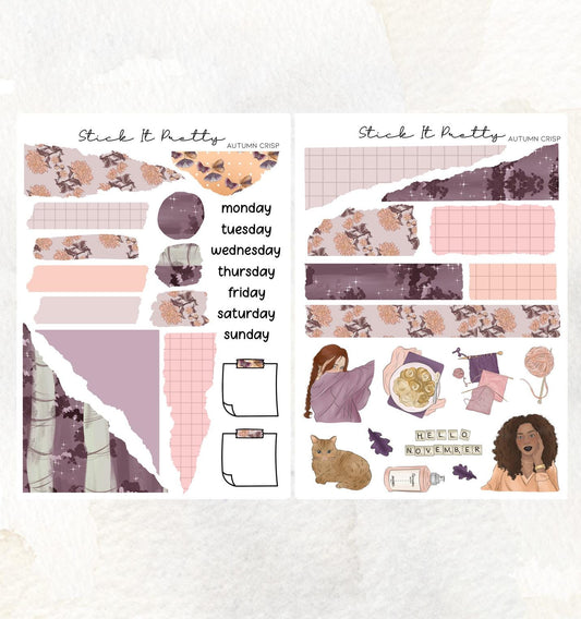 Autumn Crisp Journaling Planner Sticker Kit