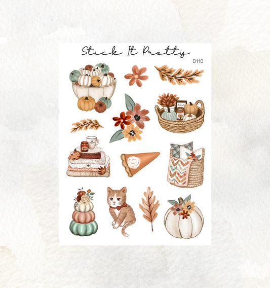 An Autumn Day Decorative Planner Stickers