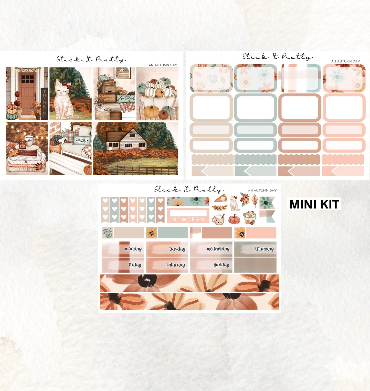 An Autumn Day Weekly Planner Sticker Kit