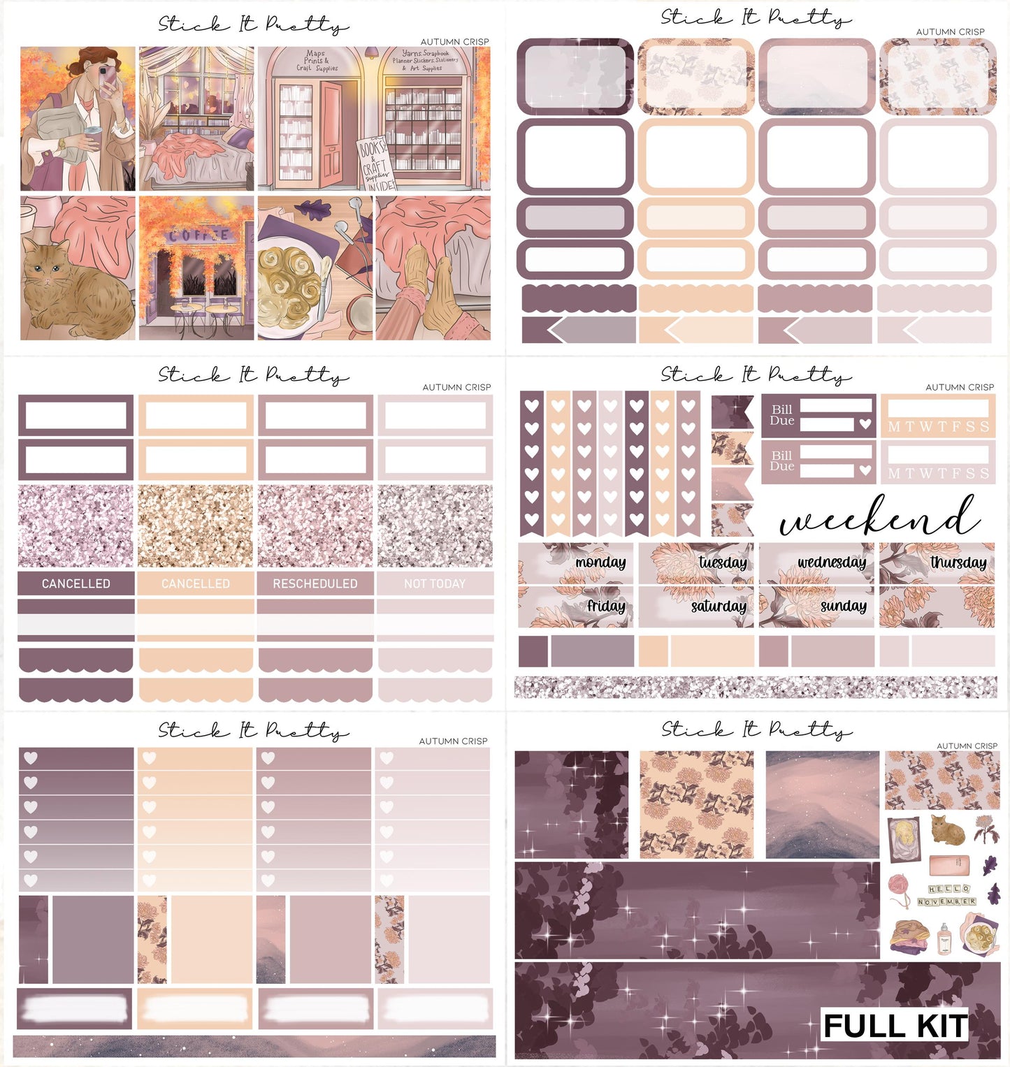 Autumn Crisp Weekly Planner Sticker Kit