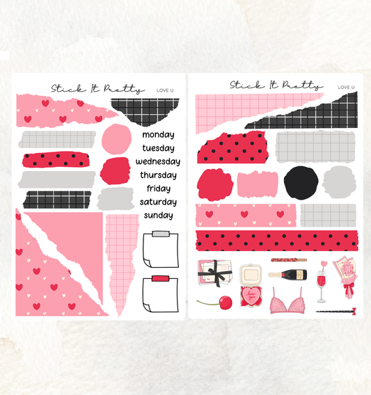 Love U Journaling Planner Sticker Kit