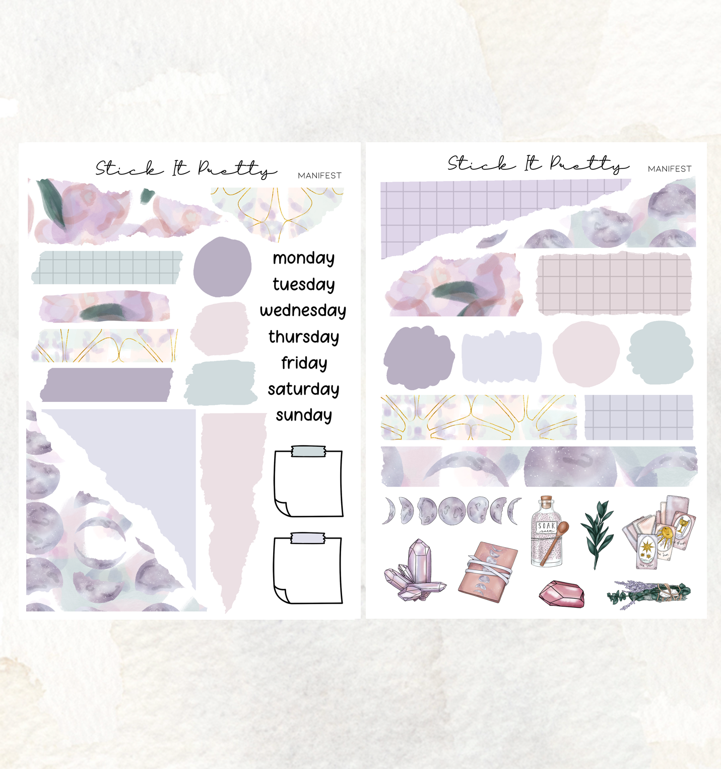 Manifest Journaling Planner Sticker Kit