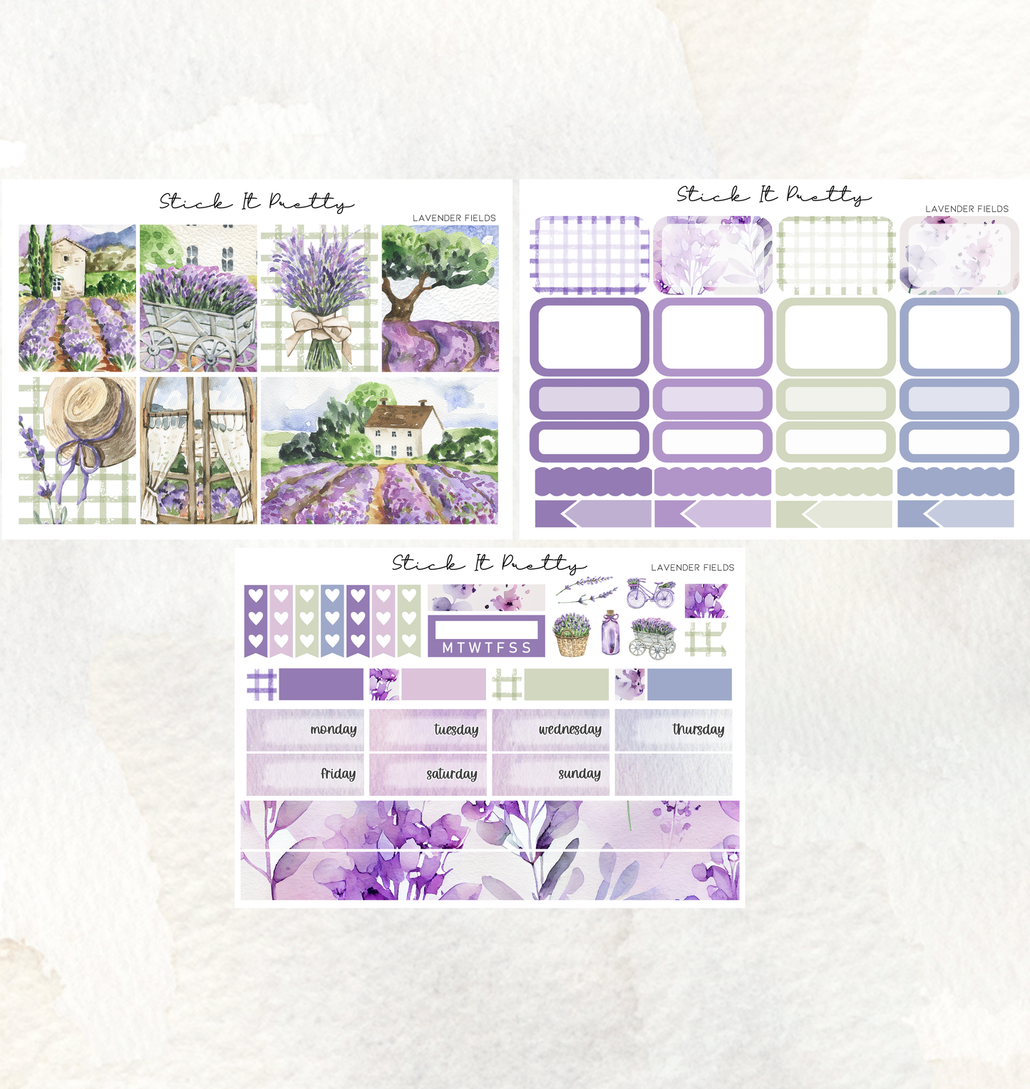 Lavender Fields Weekly Sticker Kit