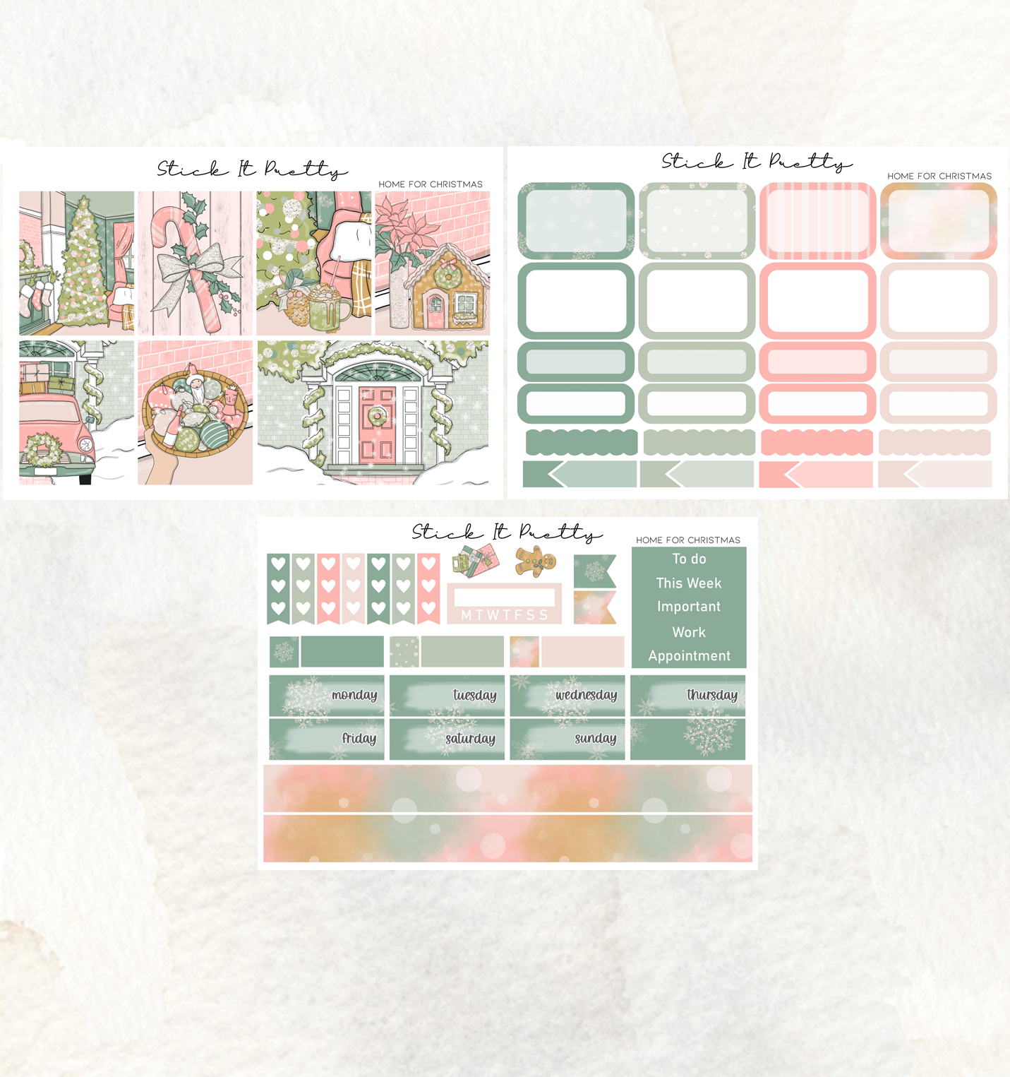 Home for Christmas Weekly Sticker Kit