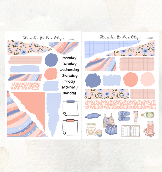 Relax and Unwind Journaling Planner Sticker Kit