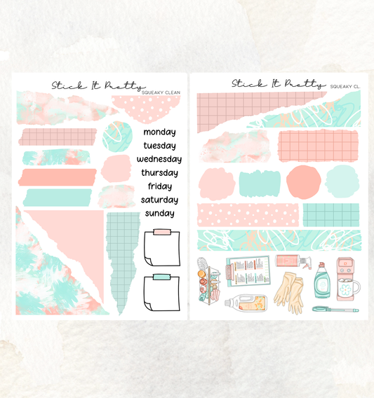 Squeaky Clean Journaling Planner Sticker Kit