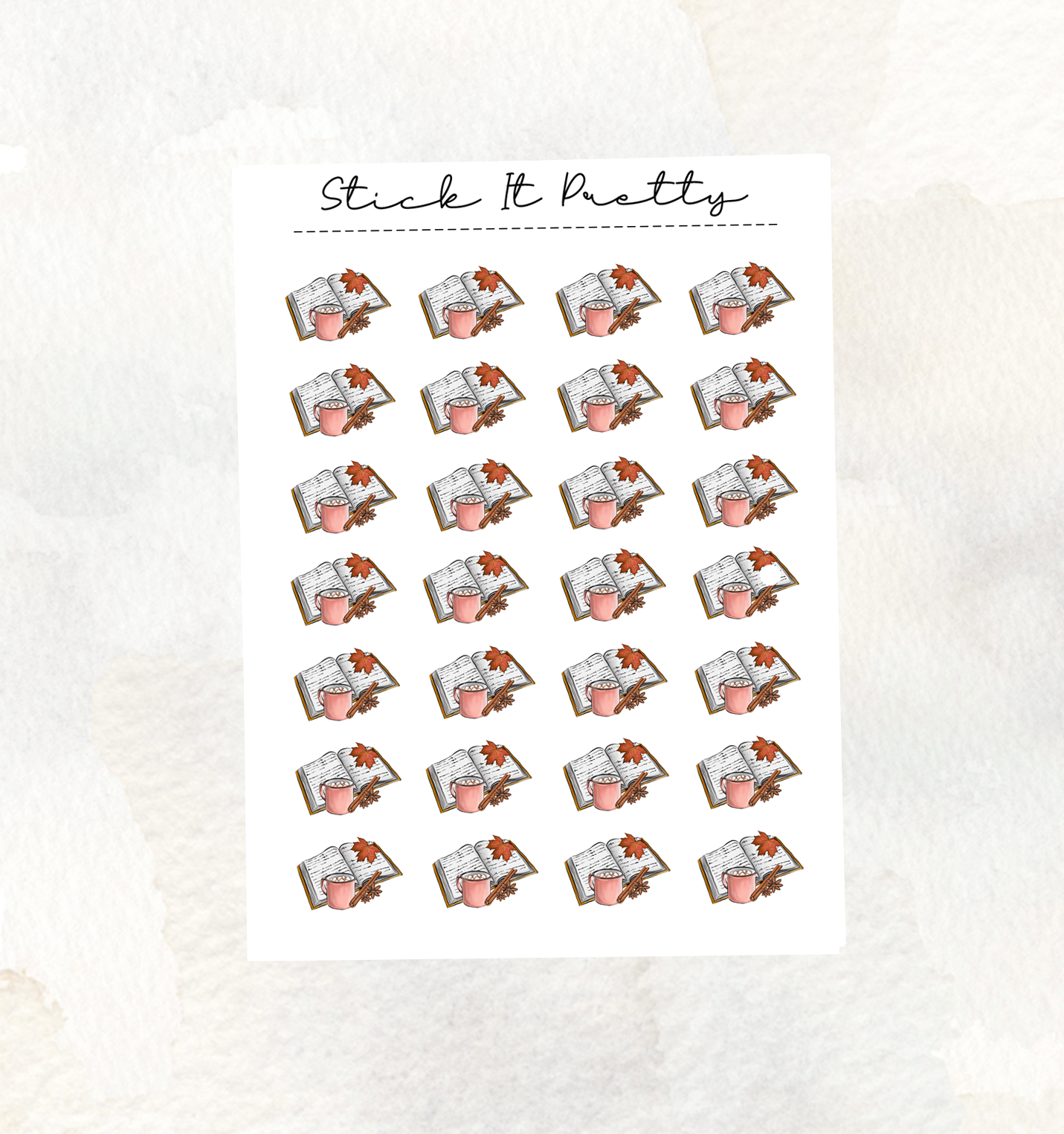 Autumn Cosy Book Icon Stickers