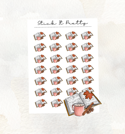 Autumn Cosy Book Icon Stickers