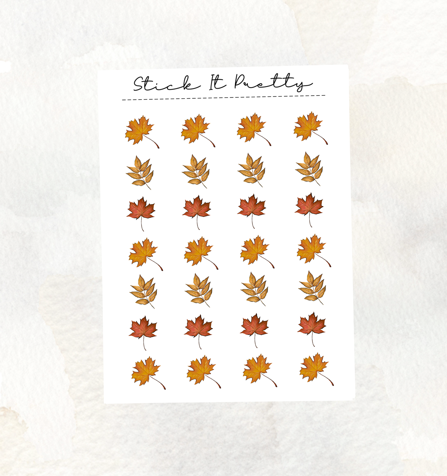 Autumn Leaves Decorative Icon Stickers