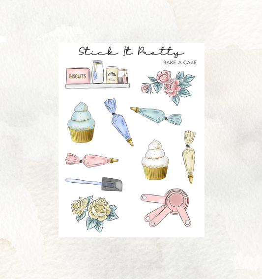 Bake a Cake Decorative Stickers