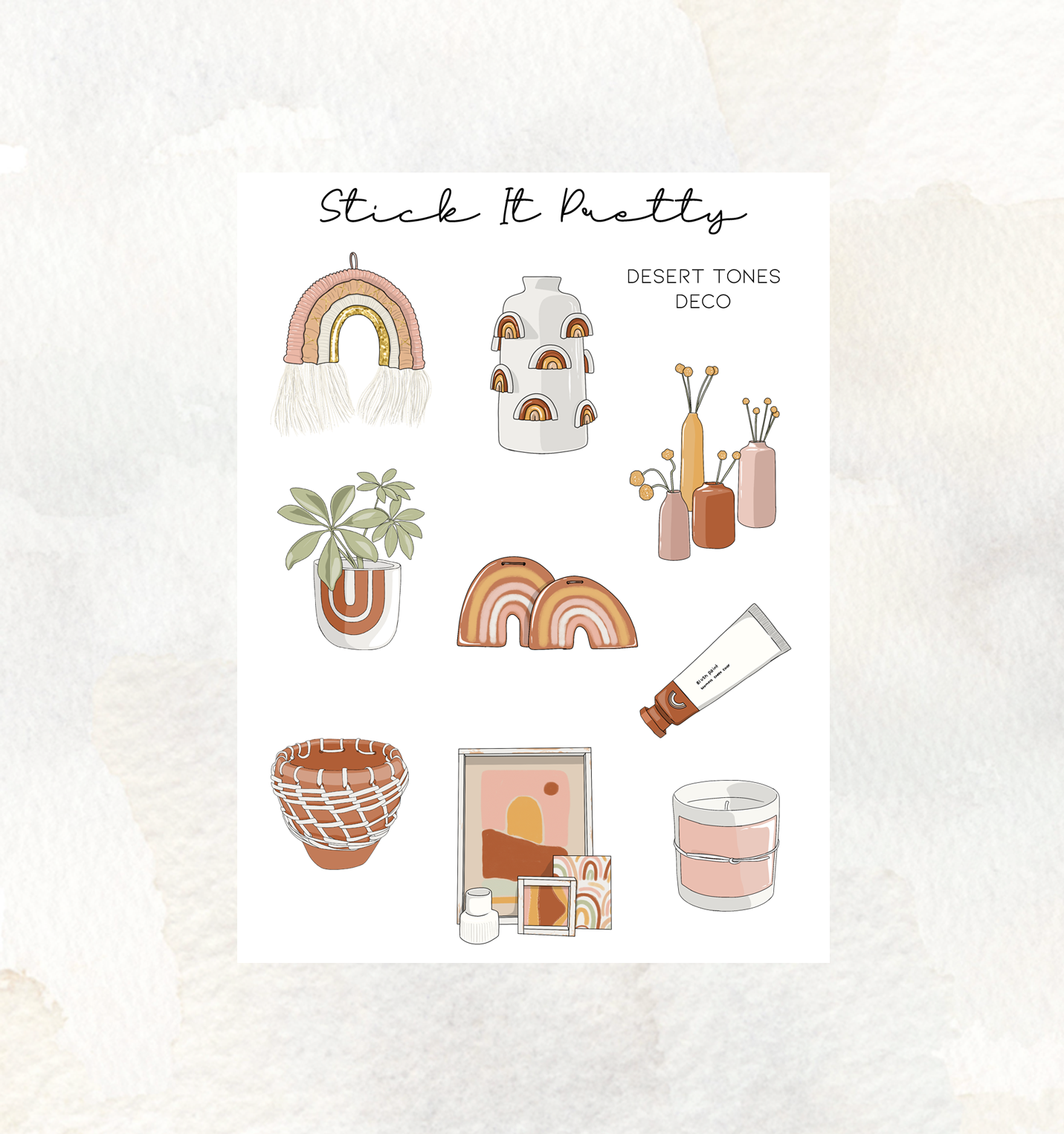 Desert Tones Decorative Stickers