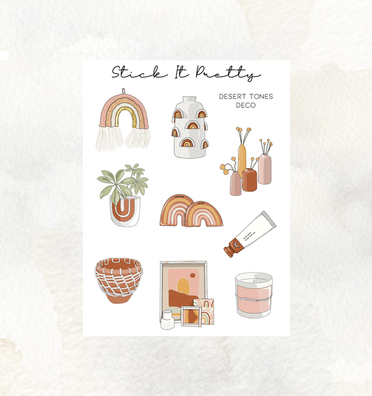 Desert Tones Decorative Stickers