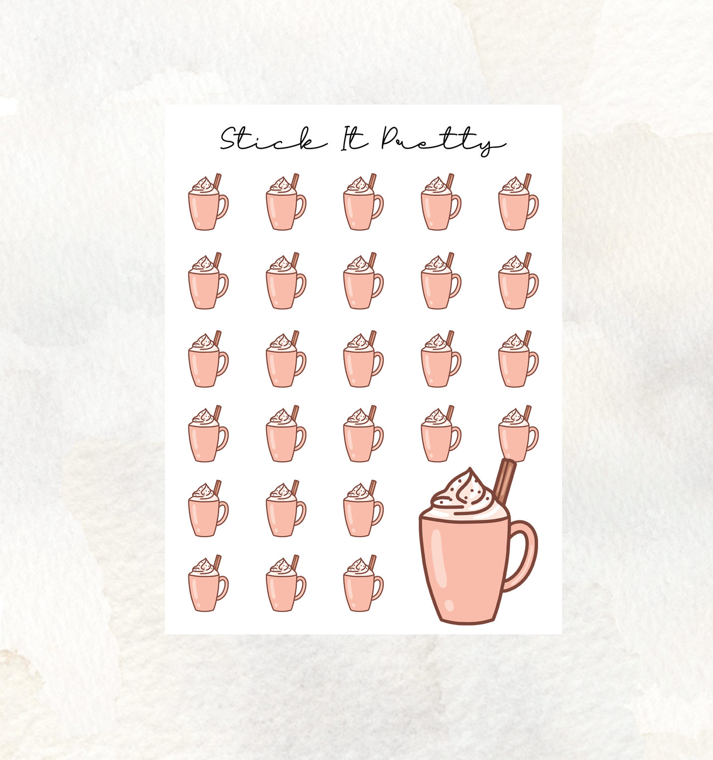 Hot Chocolate Doodle Stickers