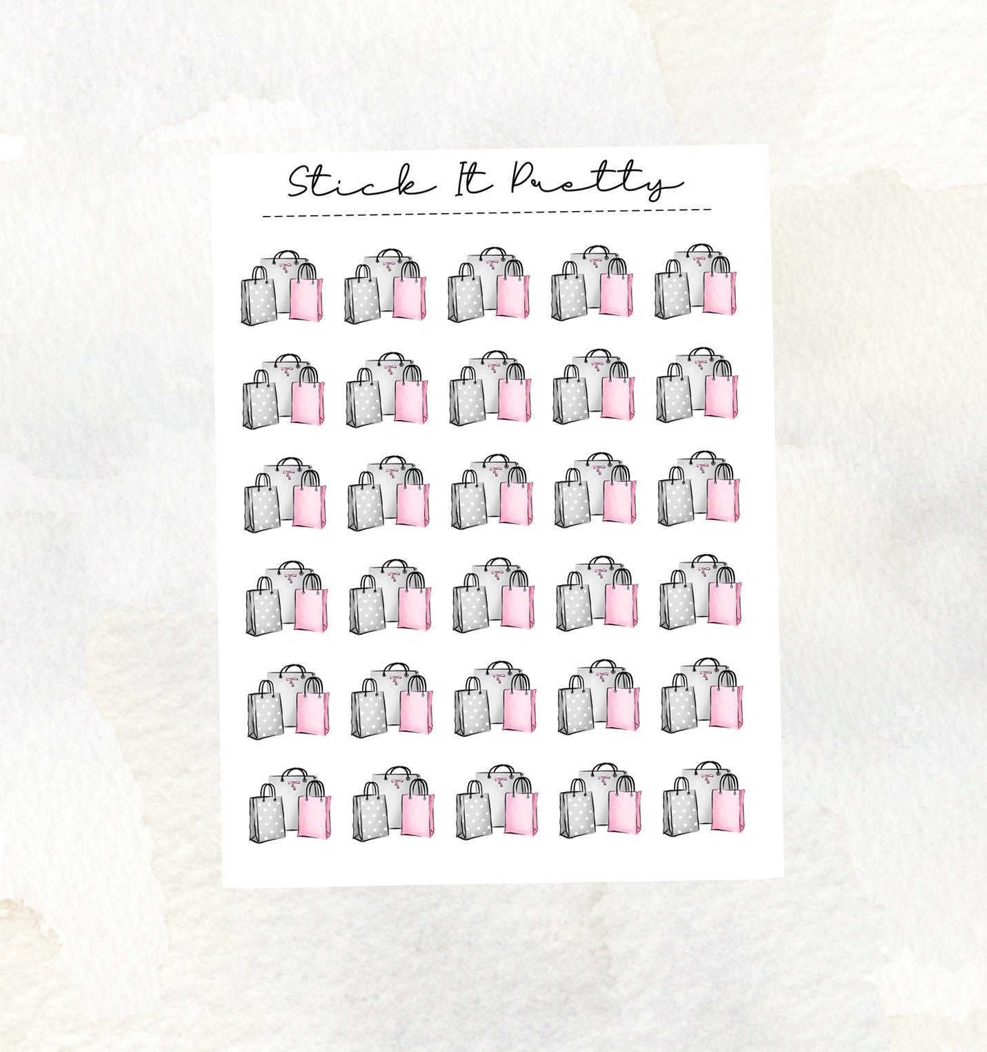 Shopping Bag Icon Planner Stickers