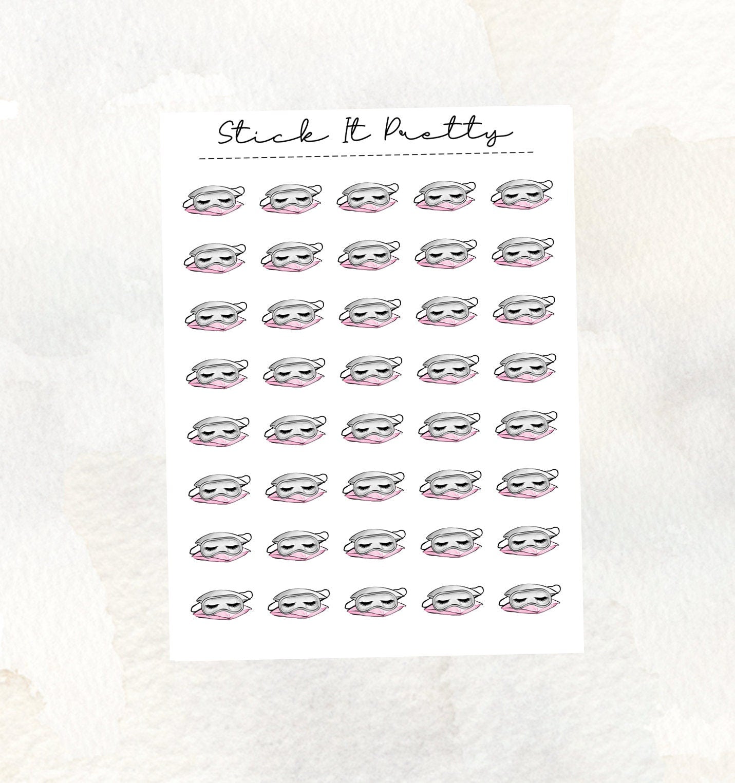 Sleep Mask Icon Stickers