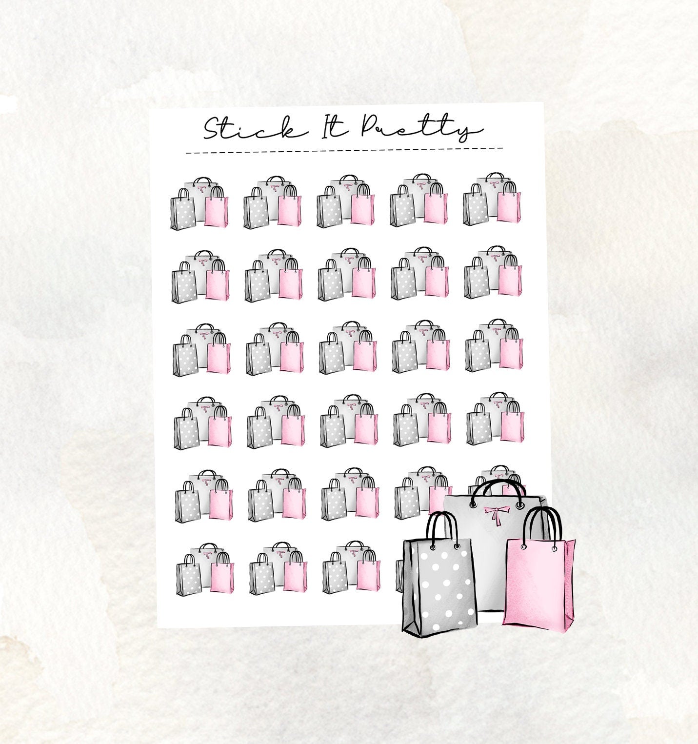 Shopping Bag Icon Planner Stickers