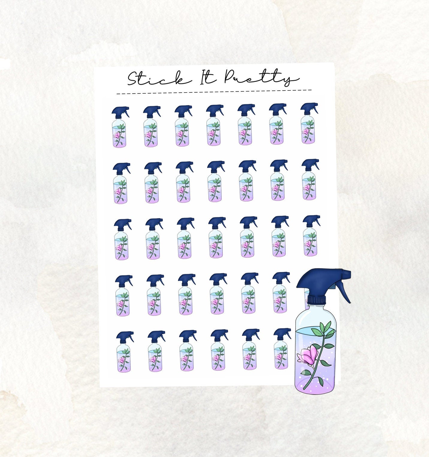 Floral Spray Bottle Icon Stickers