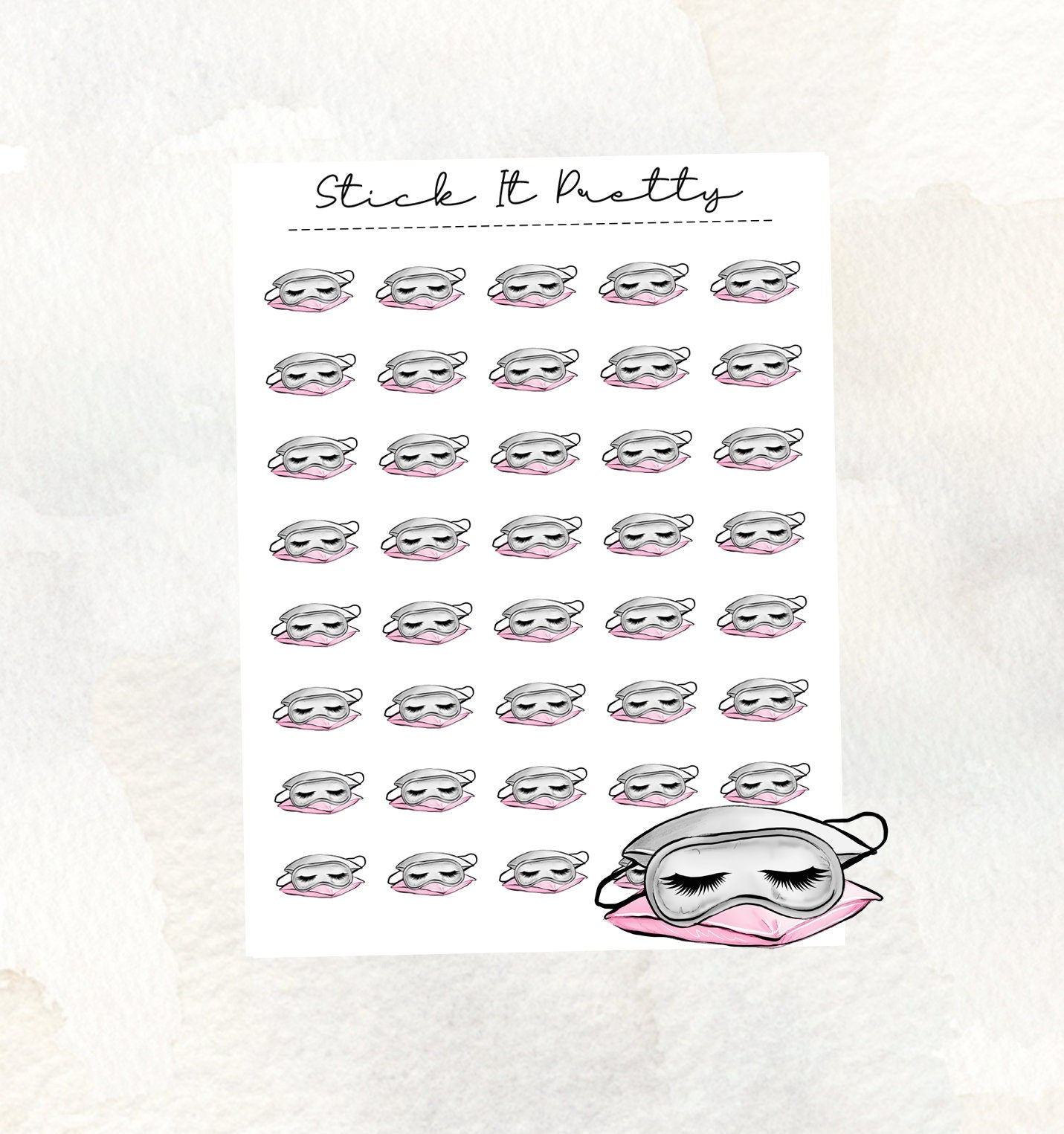 Sleep Mask Icon Stickers