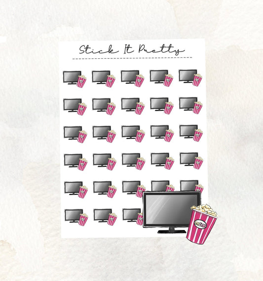 Movie Night Icon Stickers