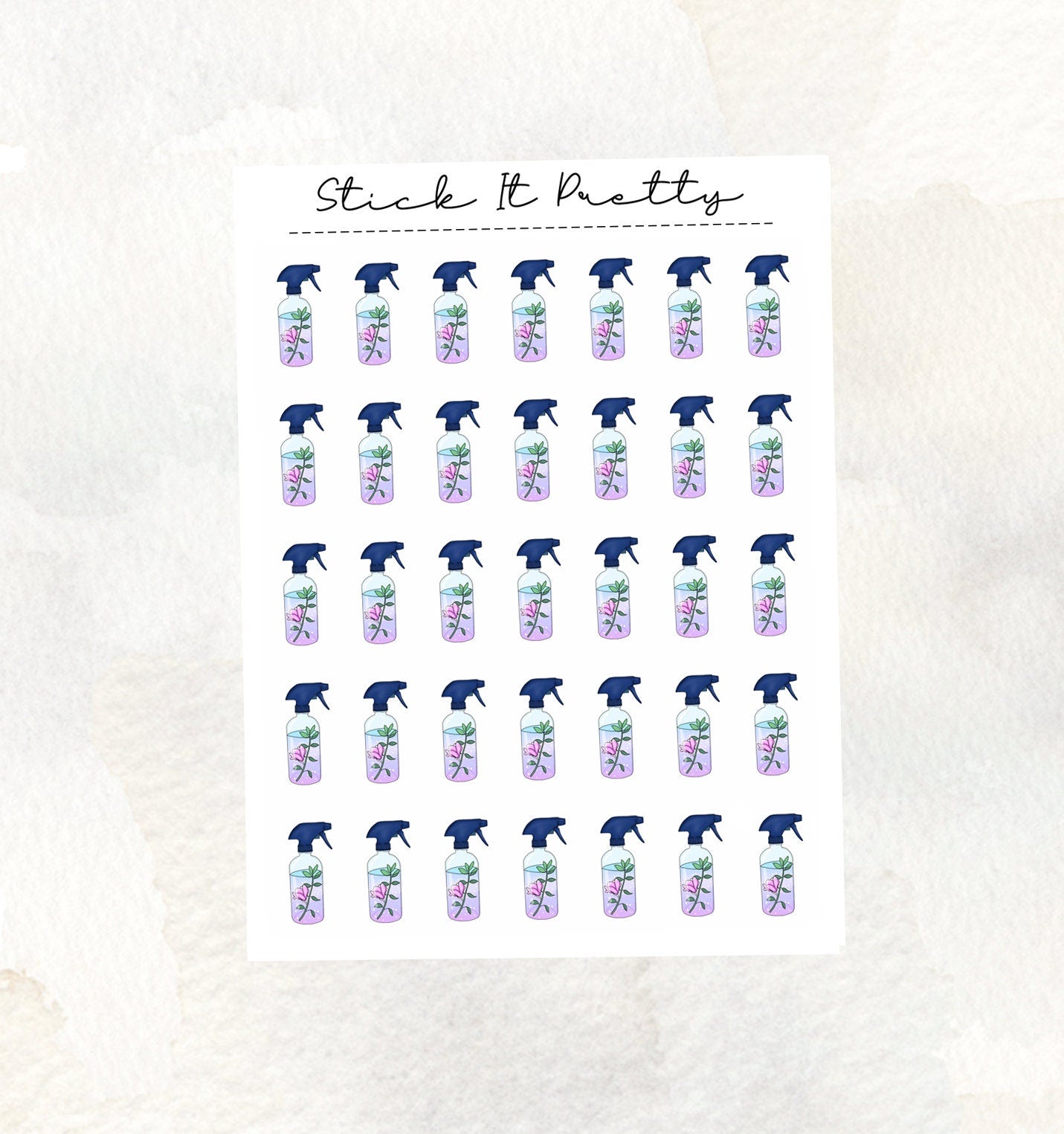 Floral Spray Bottle Icon Stickers