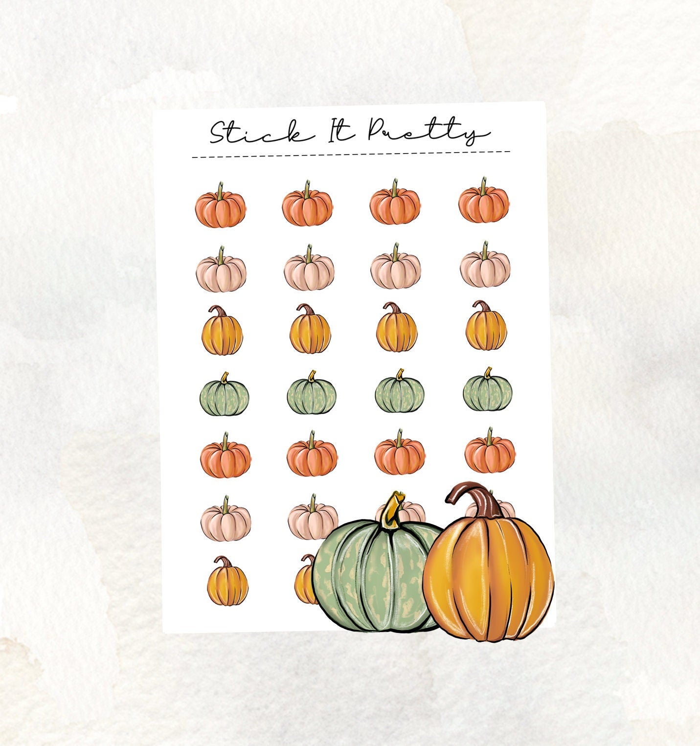 Mixed Pumpkin/Squash Decorative Icon Planner Stickers