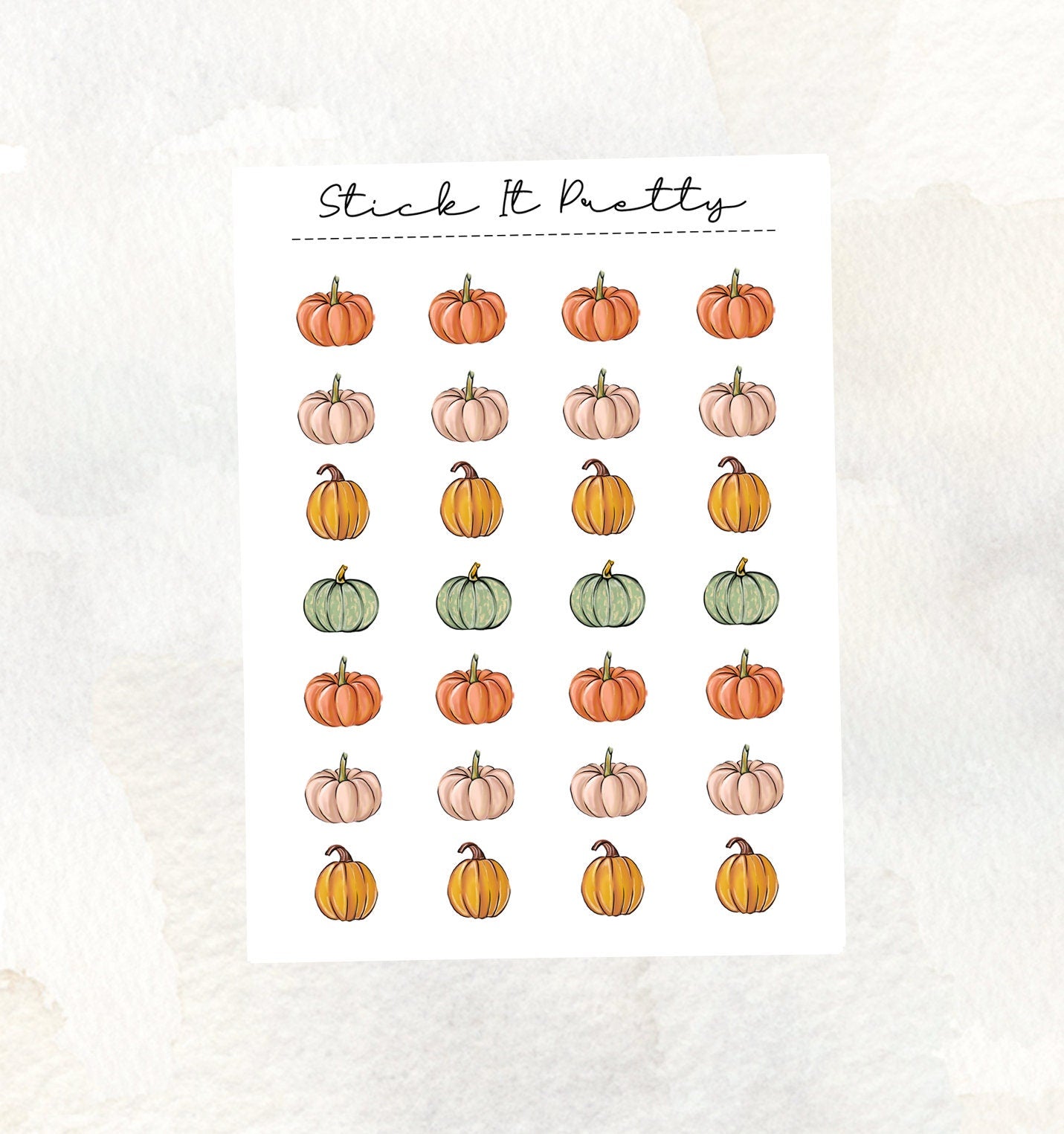 Mixed Pumpkin/Squash Decorative Icon Planner Stickers