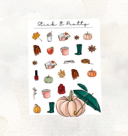 Autumn/Fall Decorative Icon Stickers