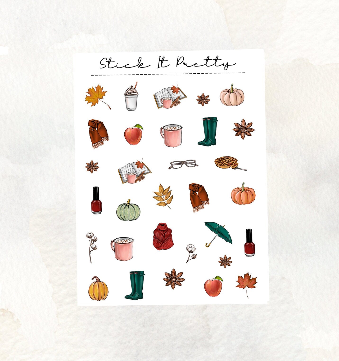 Autumn/Fall Decorative Icon Stickers