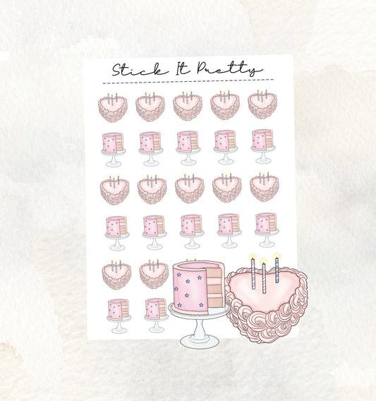 Birthday Cake/Celebration Icon Stickers