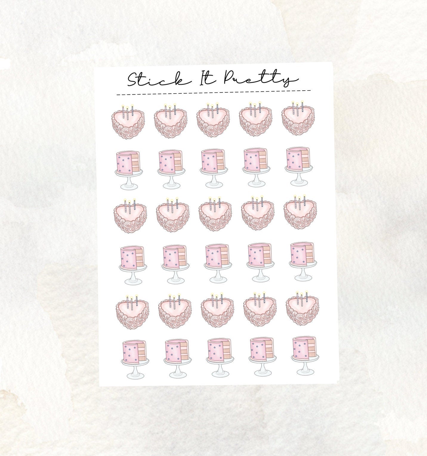 Birthday Cake/Celebration Icon Stickers