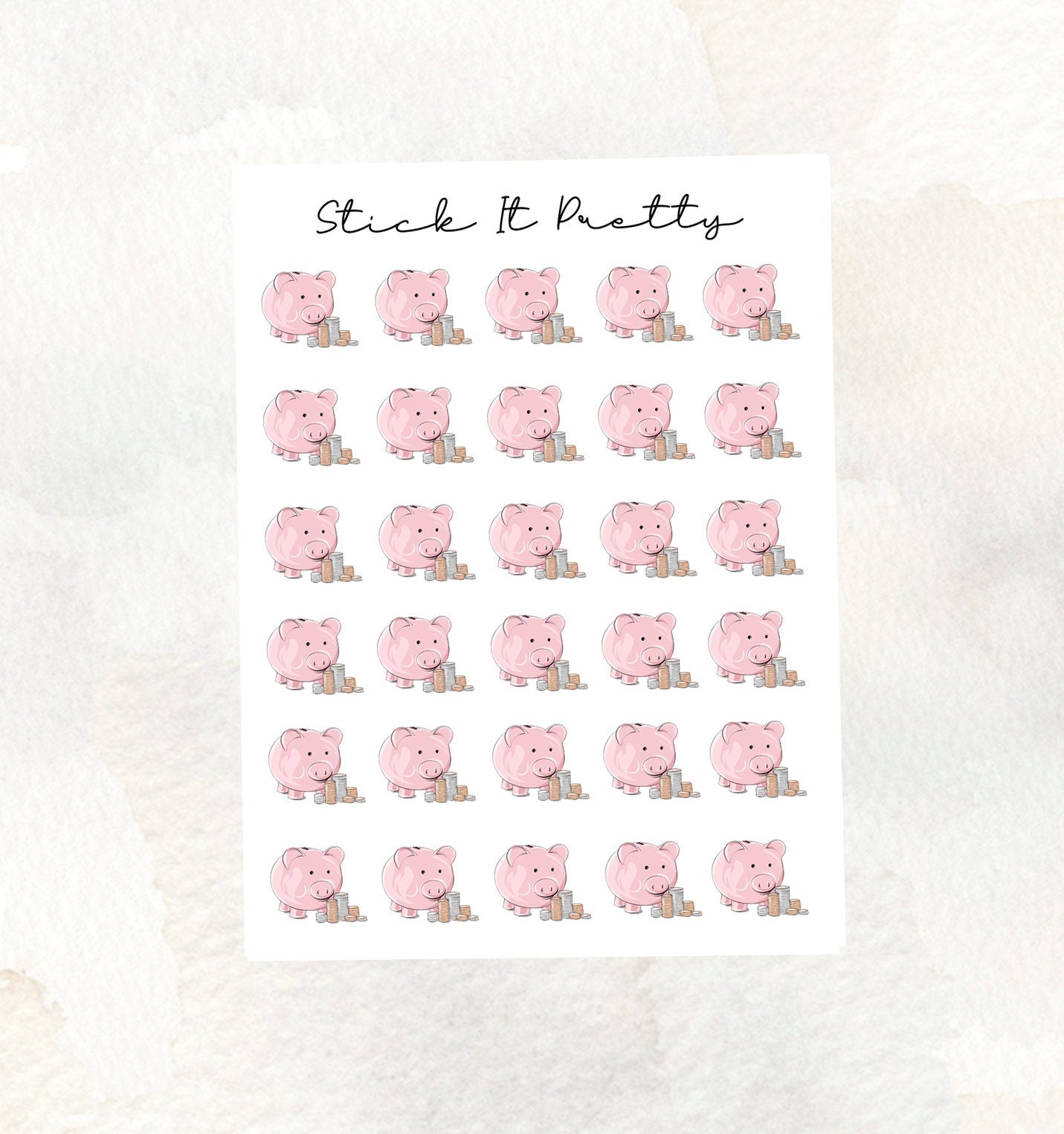 Piggy Bank Icon Stickers